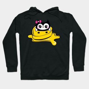 owl in the butter, cute kawaii owl art Hoodie